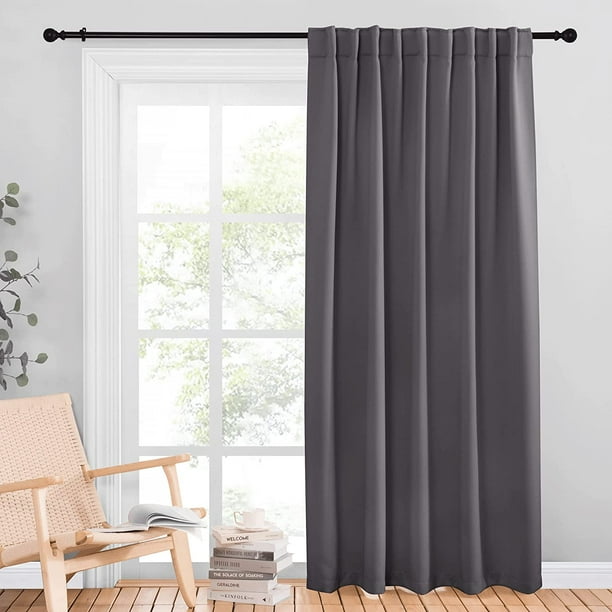 Gray, 100 inches W x 95 inches L Grey Blackout Room Darkening Door Vertical Blinds for Dining Room with Grommet Top NICETOWN Sliding Patio Door Curtains Gray, 100 inches W x 95 inches L Grey Blackout Room Darkening Door Vertical Blinds for Dining Room with Grommet Top NICETOWN Sliding Patio Door Curtains